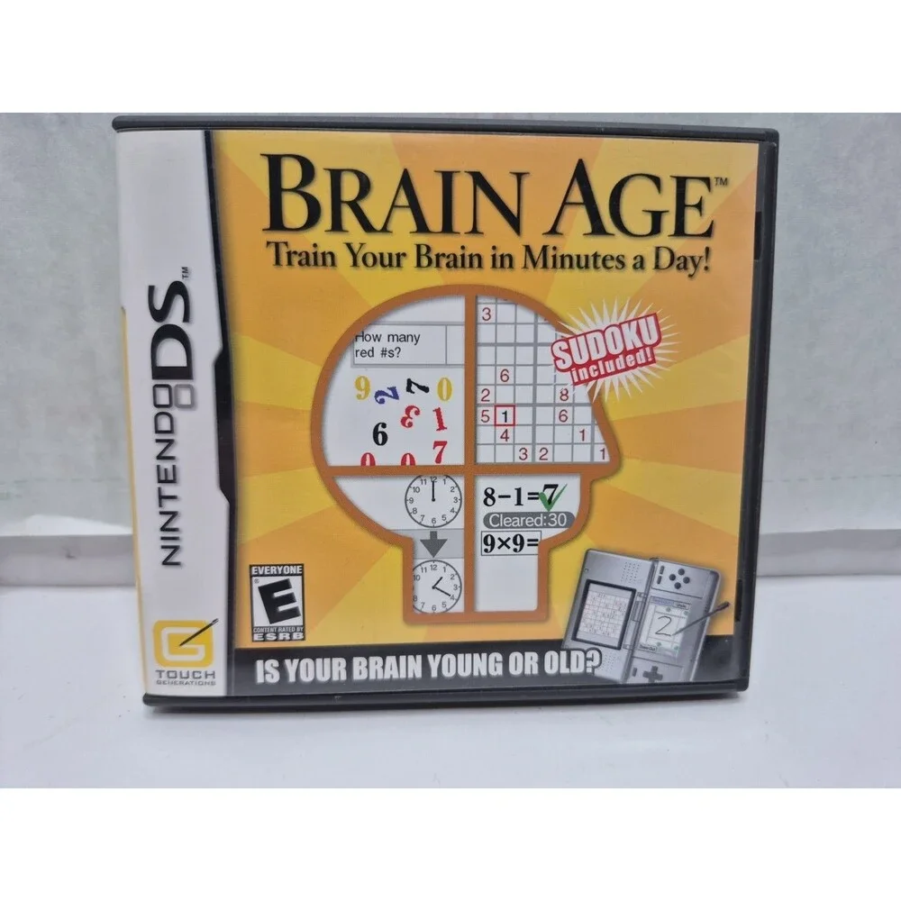 Brain Age Train Your Brain In Minutes A Day Nintendo Ds 2006 Cib Tested Euc